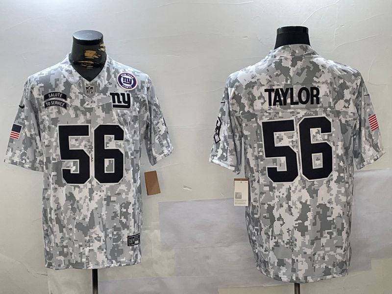 Men New York Giants #56 Taylor Nike Arctic Camo 2024 Salute to Service Limited NFL Jersey style 2->new york giants->NFL Jersey
